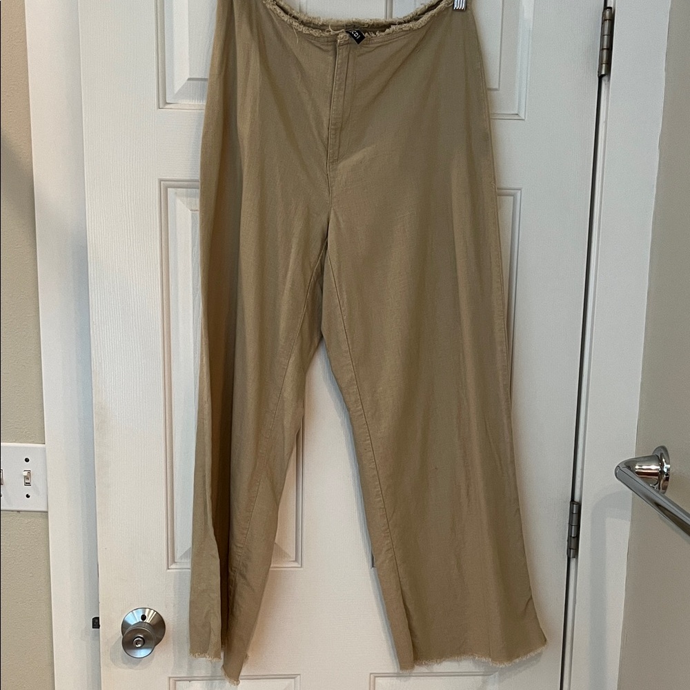 Divided Tan Wide Leg Pants